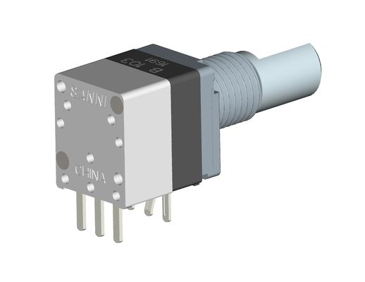 DIP Mount PCB Lug Rotary Multi Turn Potentiometer 300-3MK Resistance Round Shaft 10 000 Cycles